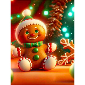 Christmas Cookie Man 30*40CM(Canvas) Full Round Drill Diamond Painting