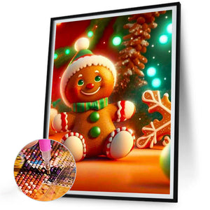 Christmas Cookie Man 30*40CM(Canvas) Full Round Drill Diamond Painting