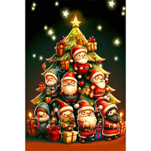 Load image into Gallery viewer, Santa Christmas Tree 40*60CM(Canvas) Full Round Drill Diamond Painting
