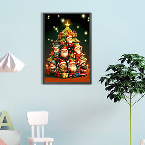 Santa Christmas Tree 40*60CM(Canvas) Full Round Drill Diamond Painting