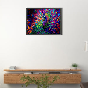 Peacock 40*30CM(Picture) Full Square Drill Diamond Painting