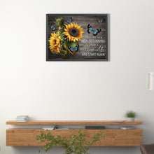 Load image into Gallery viewer, Sunflower Calligraphy And Painting 40*30CM(Picture) Full Square Drill Diamond Painting
