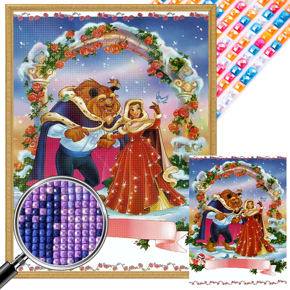 Beauty And The Beast 30*40CM(Picture) Full Square Drill Diamond Painting
