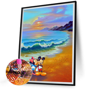 Mickey Mouse Playing By The Sea 30*40CM(Picture) Full Square Drill Diamond Painting