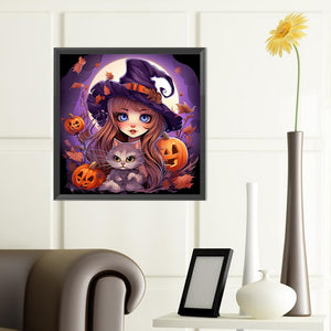 Little Witch 40*40CM(Canvas) Full Round Drill Diamond Painting
