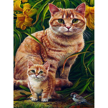 Load image into Gallery viewer, Mother And Child Cat 30*40CM(Picture) Full Square Drill Diamond Painting
