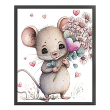 Load image into Gallery viewer, Flower Herb Mouse (40*50CM ) 16CT 2 Stamped Cross Stitch
