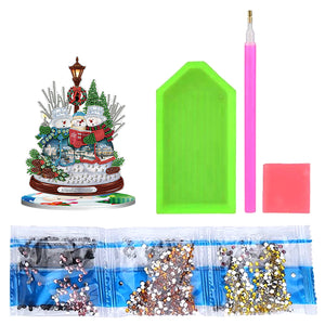 5D DIY Diamond Xmas Decor Snowman Table Top Diamond Painting Kits (#4)