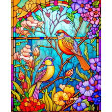 Load image into Gallery viewer, Stained Glass Birds (40*50CM ) 14CT 2 Stamped Cross Stitch
