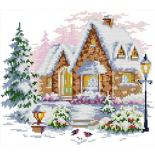 Load image into Gallery viewer, Winter House Warmer (30*26CM ) 14CT 2 Stamped Cross Stitch
