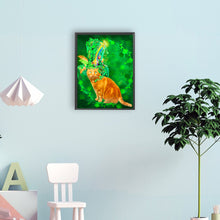 Load image into Gallery viewer, Clover Cat 30*40CM(Canvas) Full Round Drill Diamond Painting
