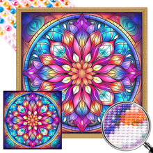 Load image into Gallery viewer, Mandala Glass Painting 40*40CM(Picture) Full Round Drill Diamond Painting
