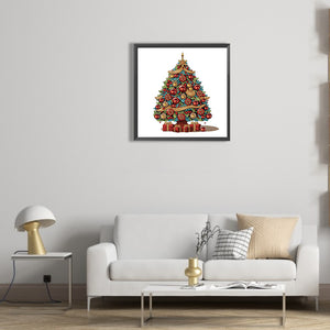 Christmas Tree 30*30CM(Canvas) Partial Special Shaped Drill Diamond Painting