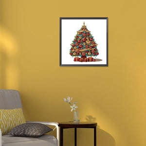 Christmas Tree 30*30CM(Canvas) Partial Special Shaped Drill Diamond Painting