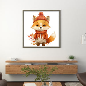 Foxes (25*25CM ) 18CT 2 Stamped Cross Stitch