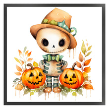 Load image into Gallery viewer, Pumpkin Skullman (25*25CM ) 18CT 2 Stamped Cross Stitch
