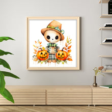 Load image into Gallery viewer, Pumpkin Skullman (25*25CM ) 18CT 2 Stamped Cross Stitch
