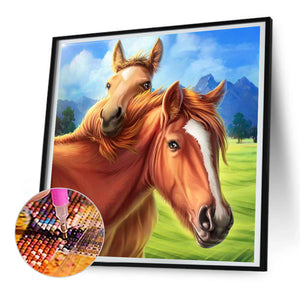 Horse 30*30CM(Canvas) Full Round Drill Diamond Painting
