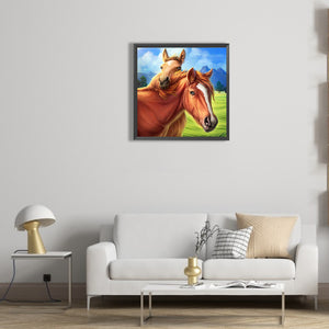 Horse 30*30CM(Canvas) Full Round Drill Diamond Painting
