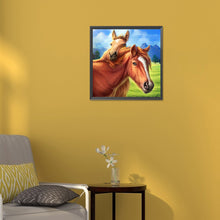 Load image into Gallery viewer, Horse 30*30CM(Canvas) Full Round Drill Diamond Painting

