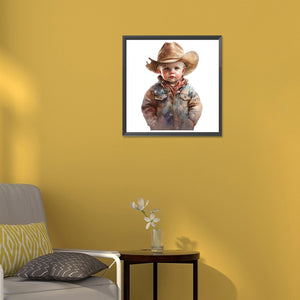 Cowboy Kid 30*30CM(Canvas) Full Round Drill Diamond Painting