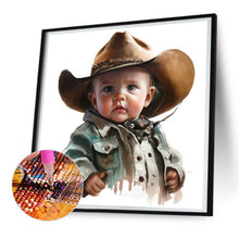 Load image into Gallery viewer, Cowboy Kid 30*30CM(Canvas) Full Round Drill Diamond Painting
