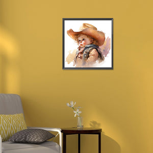 Cowboy Kid 30*30CM(Canvas) Full Round Drill Diamond Painting