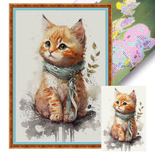 Load image into Gallery viewer, Cute Kitty (35*55CM ) 11CT 3 Stamped Cross Stitch
