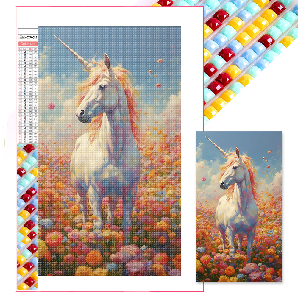 Unicorn 40*70CM(Picture) Full Square Drill Diamond Painting