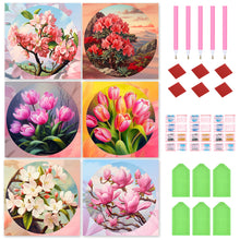 Load image into Gallery viewer, Flowers 30*30CM(Canvas) Full Round Drill Diamond Painting
