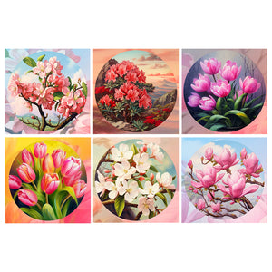 Flowers 30*30CM(Canvas) Full Round Drill Diamond Painting