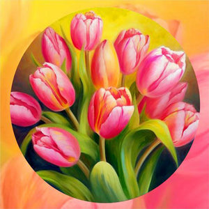 Flowers 30*30CM(Canvas) Full Round Drill Diamond Painting