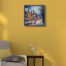 Load image into Gallery viewer, Winter Snow Street 40*40CM(Canvas) Full Round Drill Diamond Painting
