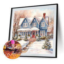 Load image into Gallery viewer, Winter Snow Street 40*40CM(Canvas) Full Round Drill Diamond Painting
