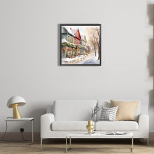 Load image into Gallery viewer, Winter Snow Street 40*40CM(Canvas) Full Round Drill Diamond Painting
