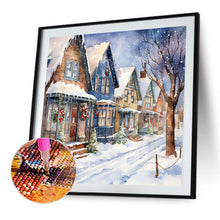 Load image into Gallery viewer, Winter Snow Street 40*40CM(Canvas) Full Round Drill Diamond Painting
