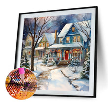 Load image into Gallery viewer, Winter Snow Street 40*40CM(Canvas) Full Round Drill Diamond Painting
