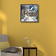 Load image into Gallery viewer, Winter Snow Street 40*40CM(Canvas) Full Round Drill Diamond Painting
