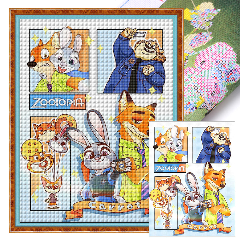 Animal Crossing (50*65CM ) 11CT 3 Stamped Cross Stitch