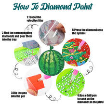 Load image into Gallery viewer, Wooden Diamond DIY Coasters Art Coaster Kits with Holder (Sweet Fruit 6PCS)
