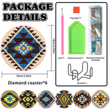 Load image into Gallery viewer, 6PCS Diamond Crafts Coasters with Holder Wooden DIY Coaster (Mandara)
