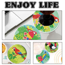 Load image into Gallery viewer, 6PCS Diamond Crafts Coasters Diamond Painting Art Coasters (Parrot)
