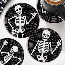 Load image into Gallery viewer, 6PCS Diamond Crafts Coasters Diamond Painting Art Coasters (Hippie Skeleton)
