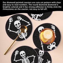 Load image into Gallery viewer, 6PCS Diamond Crafts Coasters Diamond Painting Art Coasters (Hippie Skeleton)

