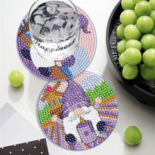 Load image into Gallery viewer, 6PCS Diamond Crafts Coasters Diamond Painting Art Coasters (Lavender Gnome)

