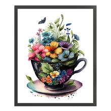 Load image into Gallery viewer, Teacups Flowers (40*50CM ) 14CT 2 Stamped Cross Stitch
