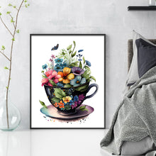 Load image into Gallery viewer, Teacups Flowers (40*50CM ) 14CT 2 Stamped Cross Stitch

