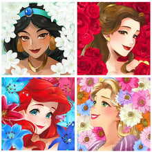 Load image into Gallery viewer, Disney Princess 30*30CM(Canvas) Full Round Drill Diamond Painting
