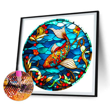Load image into Gallery viewer, Glass Dragonfly And Koi 30*30CM(Canvas) Full Round Drill Diamond Painting
