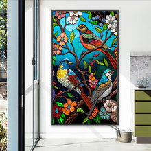 Load image into Gallery viewer, Flower And Bird Glass Painting 40*70CM(Picture) Full Square Drill Diamond Painting
